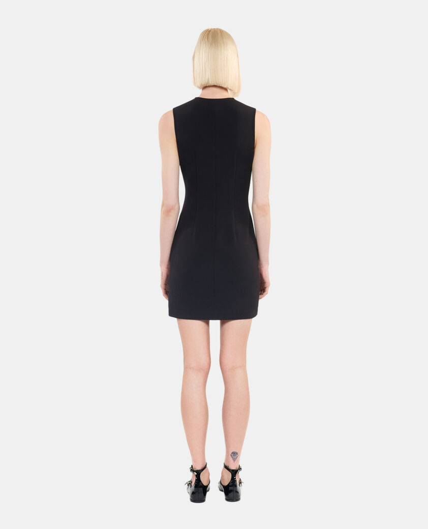 The Kooples WOMEN BLACK short black dress with lacing