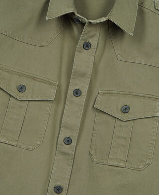 The Kooples H OLIVE NIGHT khaki officer style overshirt