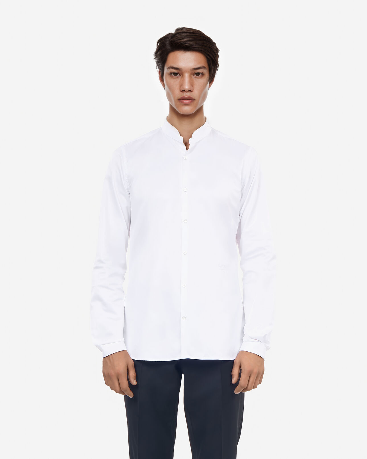 The Kooples MEN WHITE white shirt with officer collar