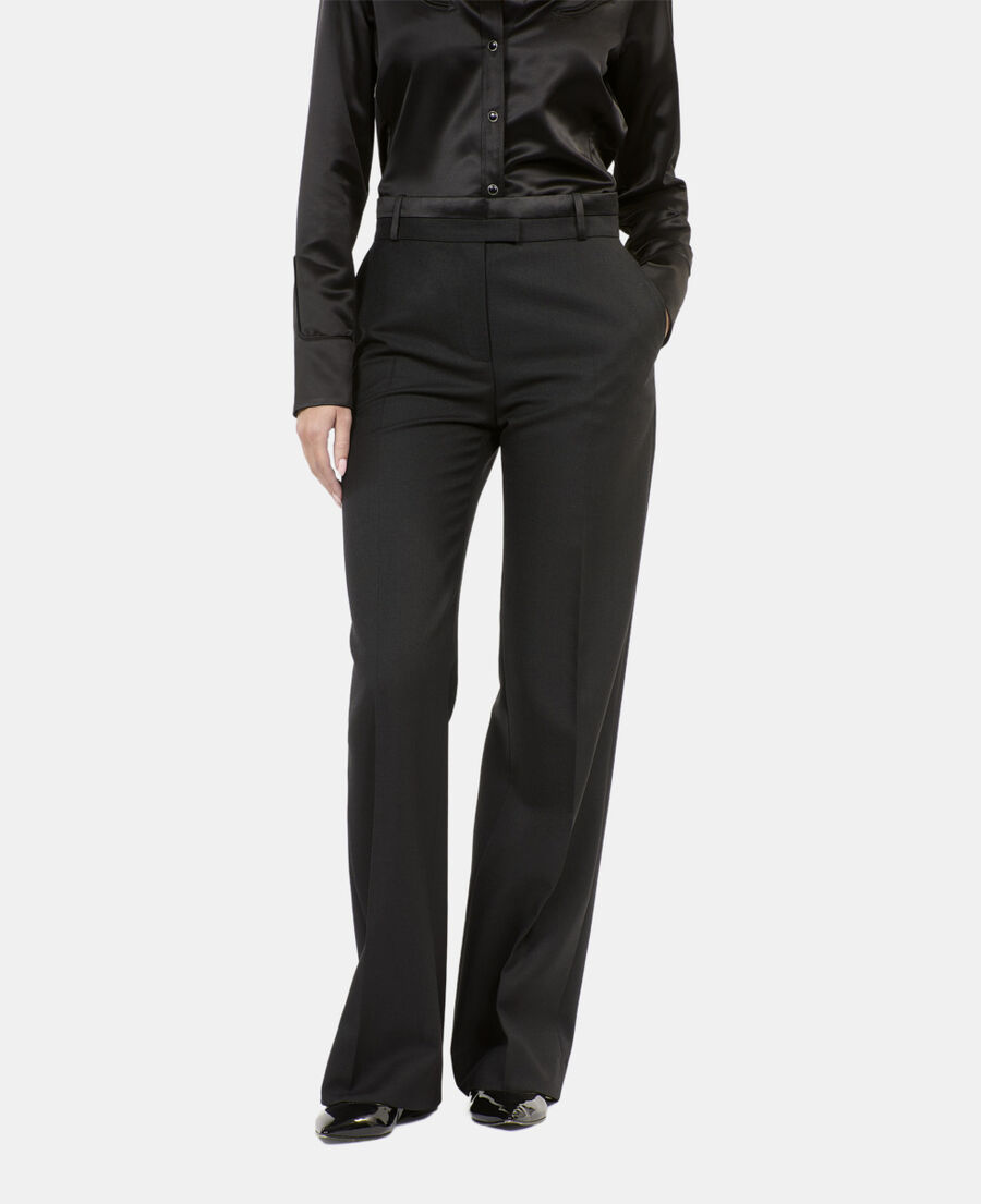 The Kooples F BLACK black wide-leg suit trousers