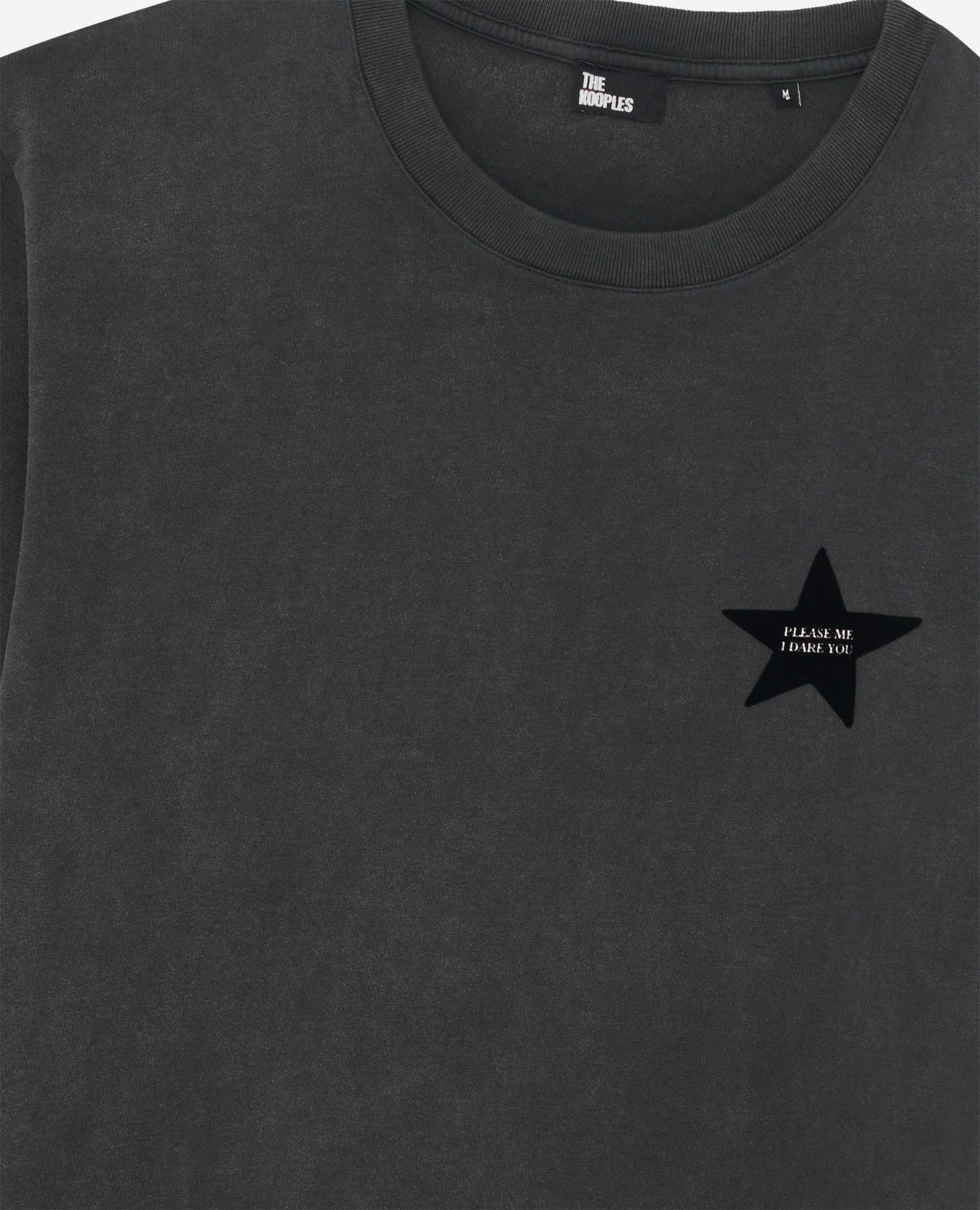 T-shirt avec flocage étoile noir, BLACK WASHED, hi-res image number null
