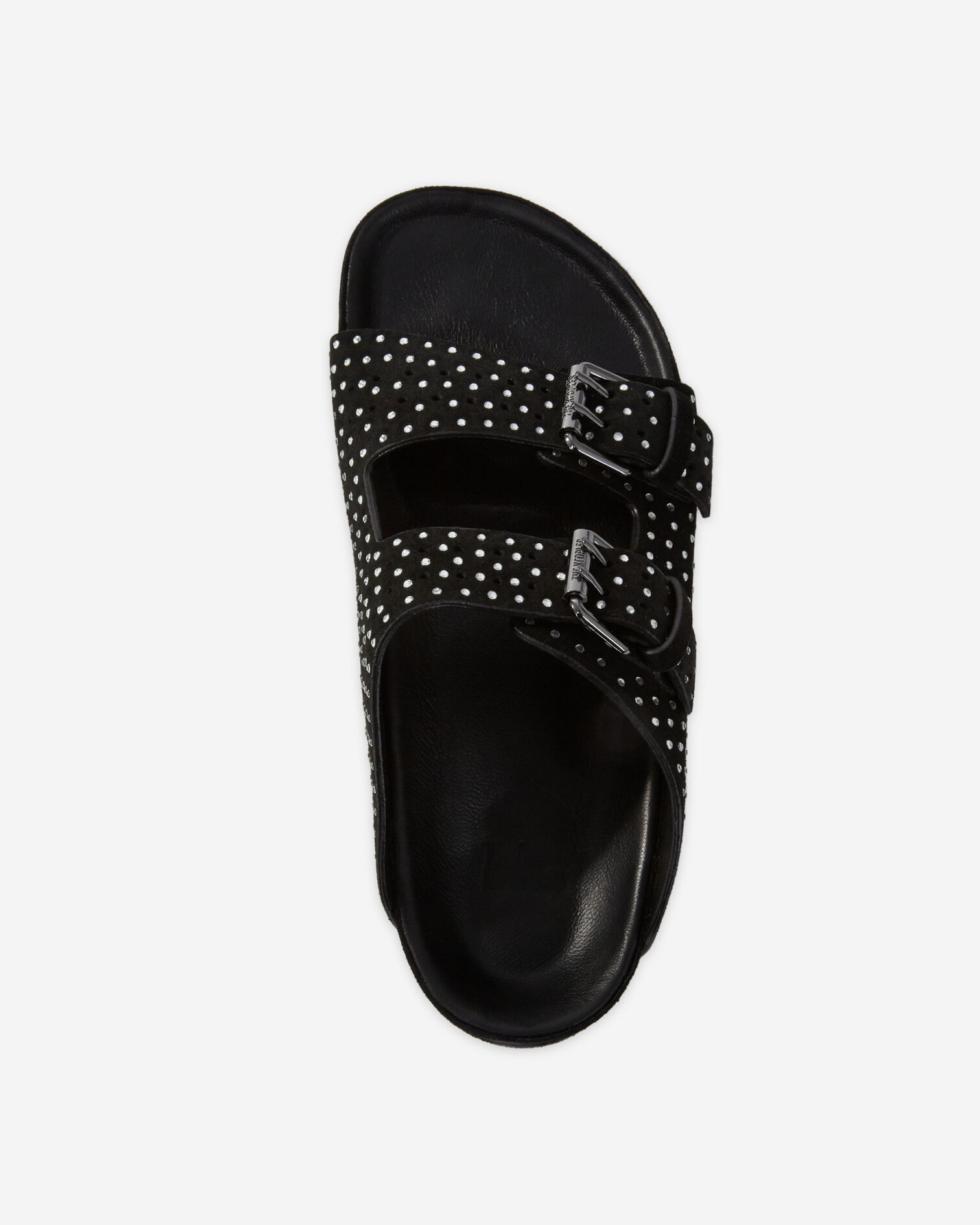 Sandales à doubles brides et strass, BLACK, hi-res image number null