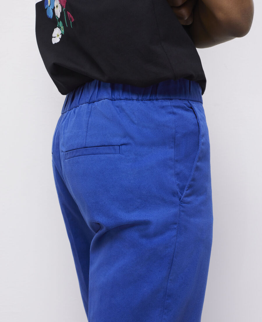 pantalones azules algodón