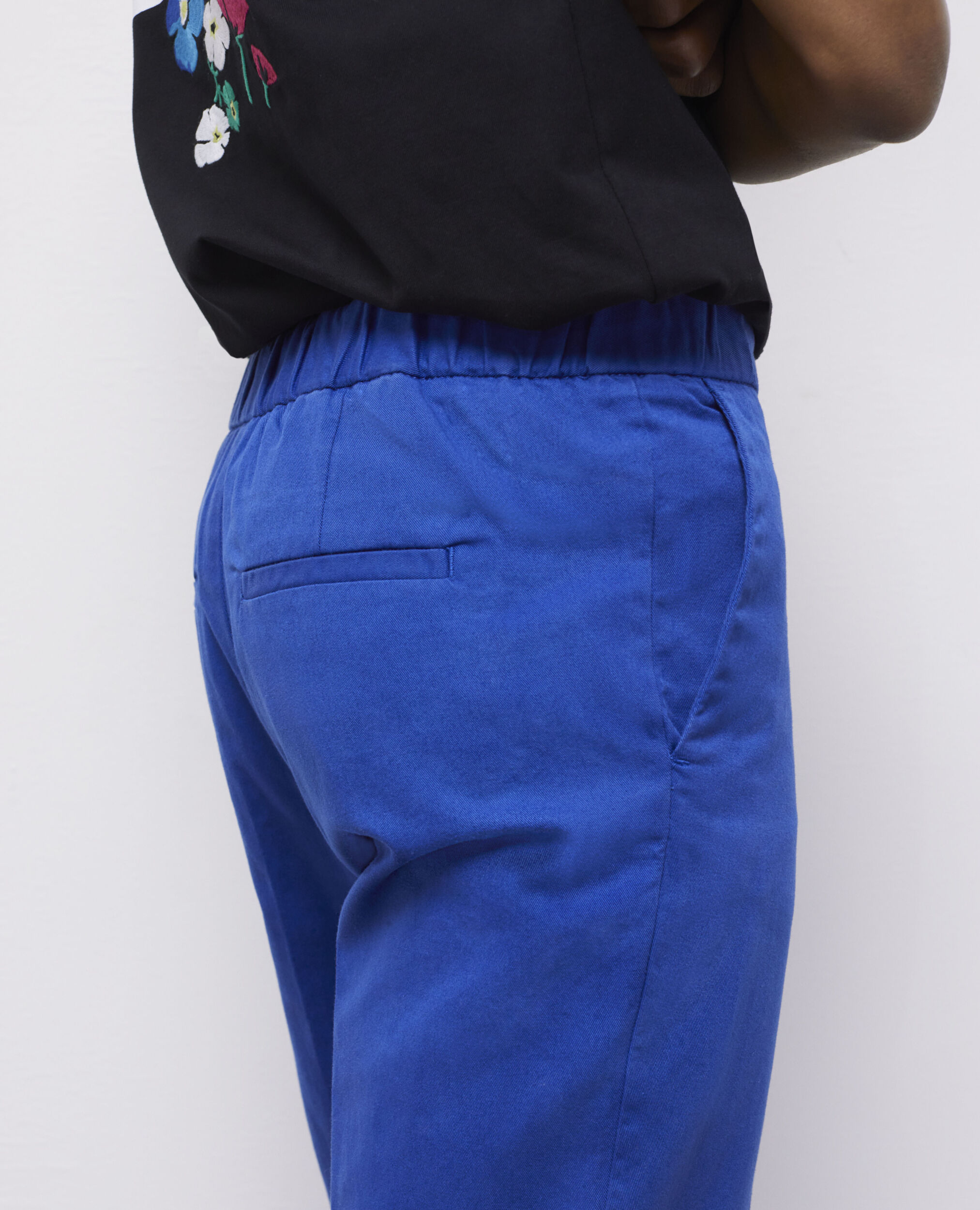 Pantalones azules algodón, BLUE, hi-res image number null