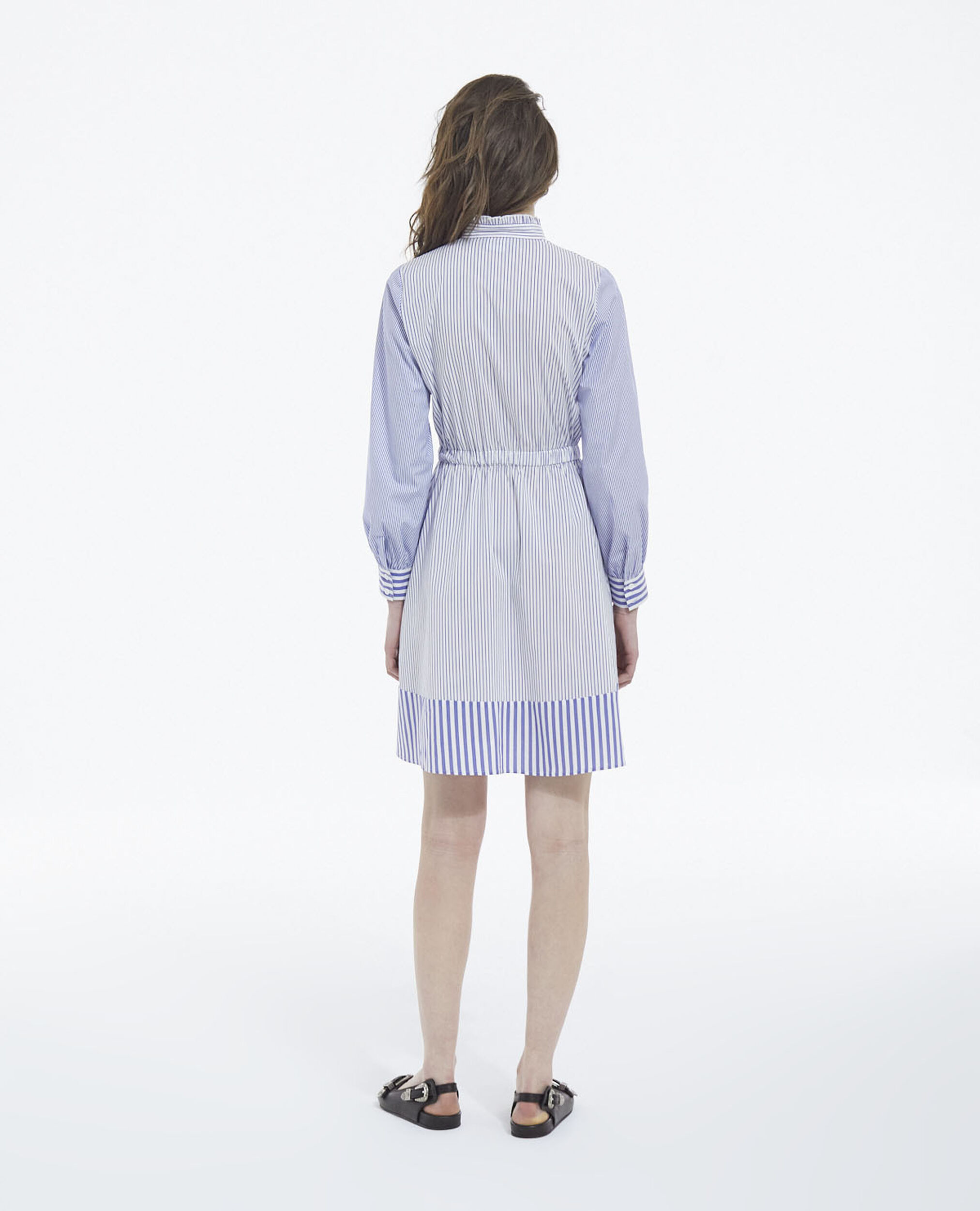 Kurzes Kleid mit himmelblauen Streifen, BLUE WHITE, hi-res image number null