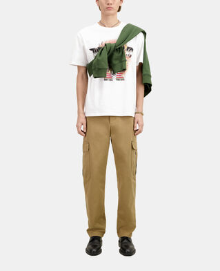 The Kooples HOMME BEIGE pantalon cargo en coton beige