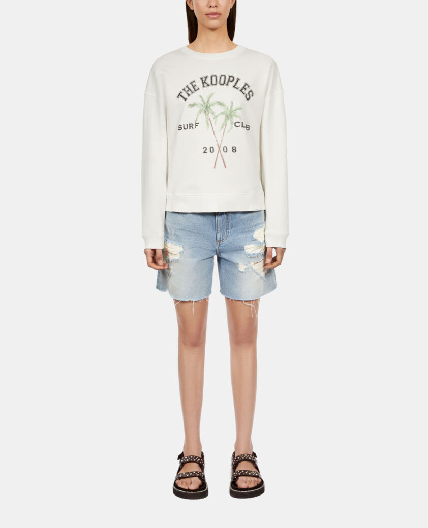 The Kooples FEMME ECRU sweatshirt avec sérigraphie écru