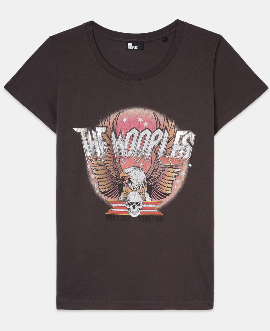 The Kooples FEMME CARBONE t-shirt avec sérigraphie gris