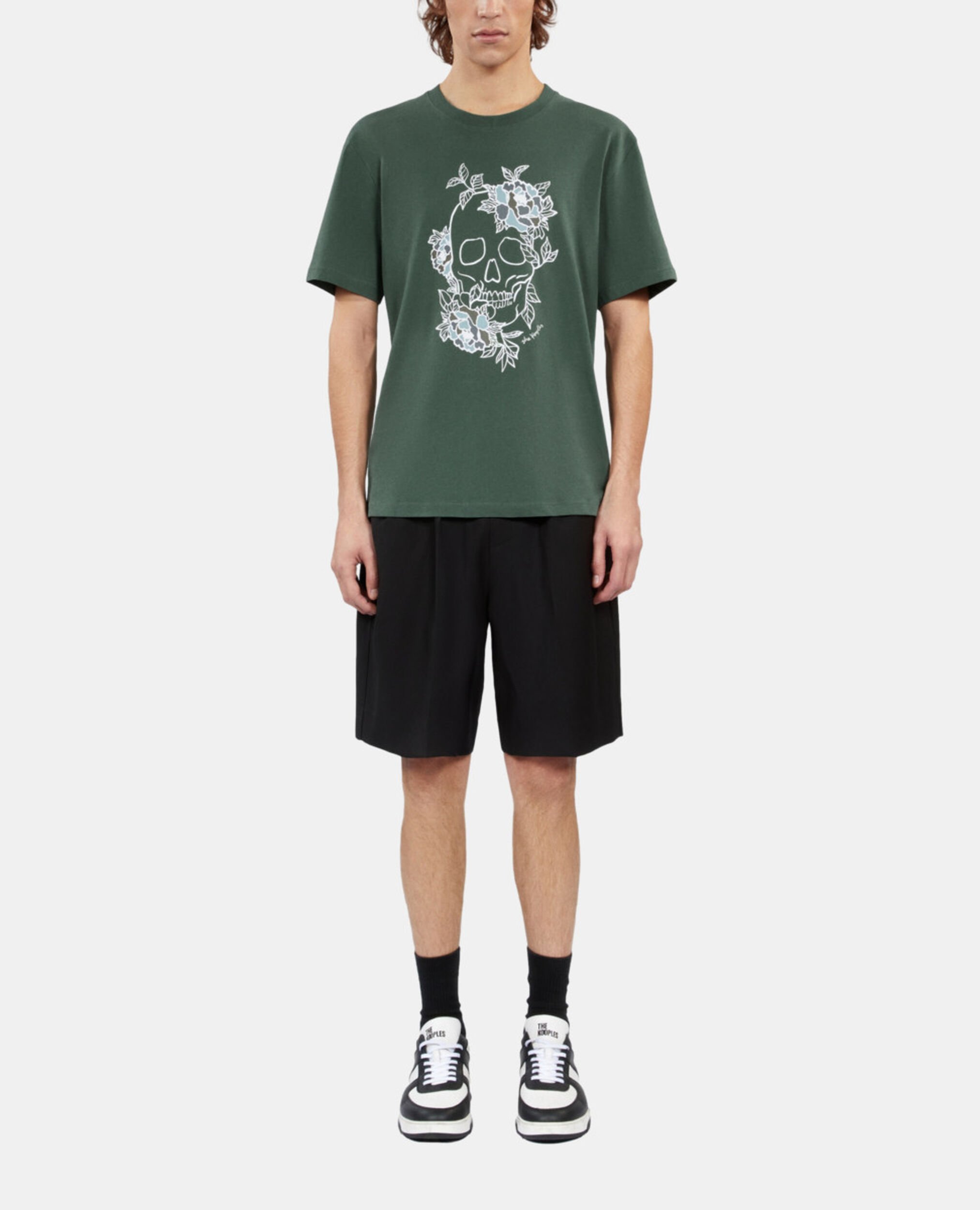 T-shirt avec sérigraphie vert, FOREST, hi-res image number null