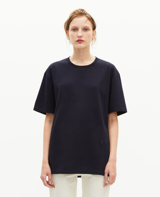 The Kooples HOMME NAVY t-shirt droit uni bleu marine