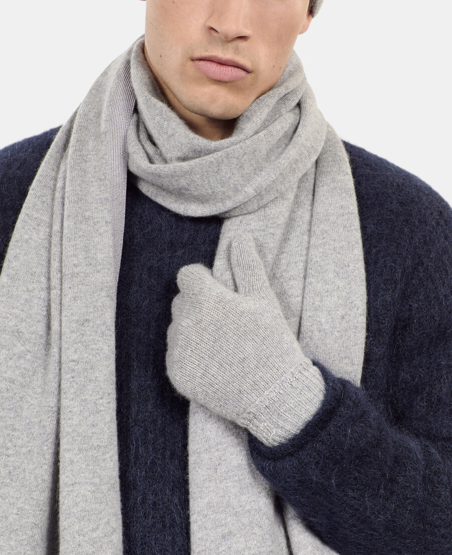 The Kooples MIXTE MIDDLE GREY MEL écharpe en cachemire grise