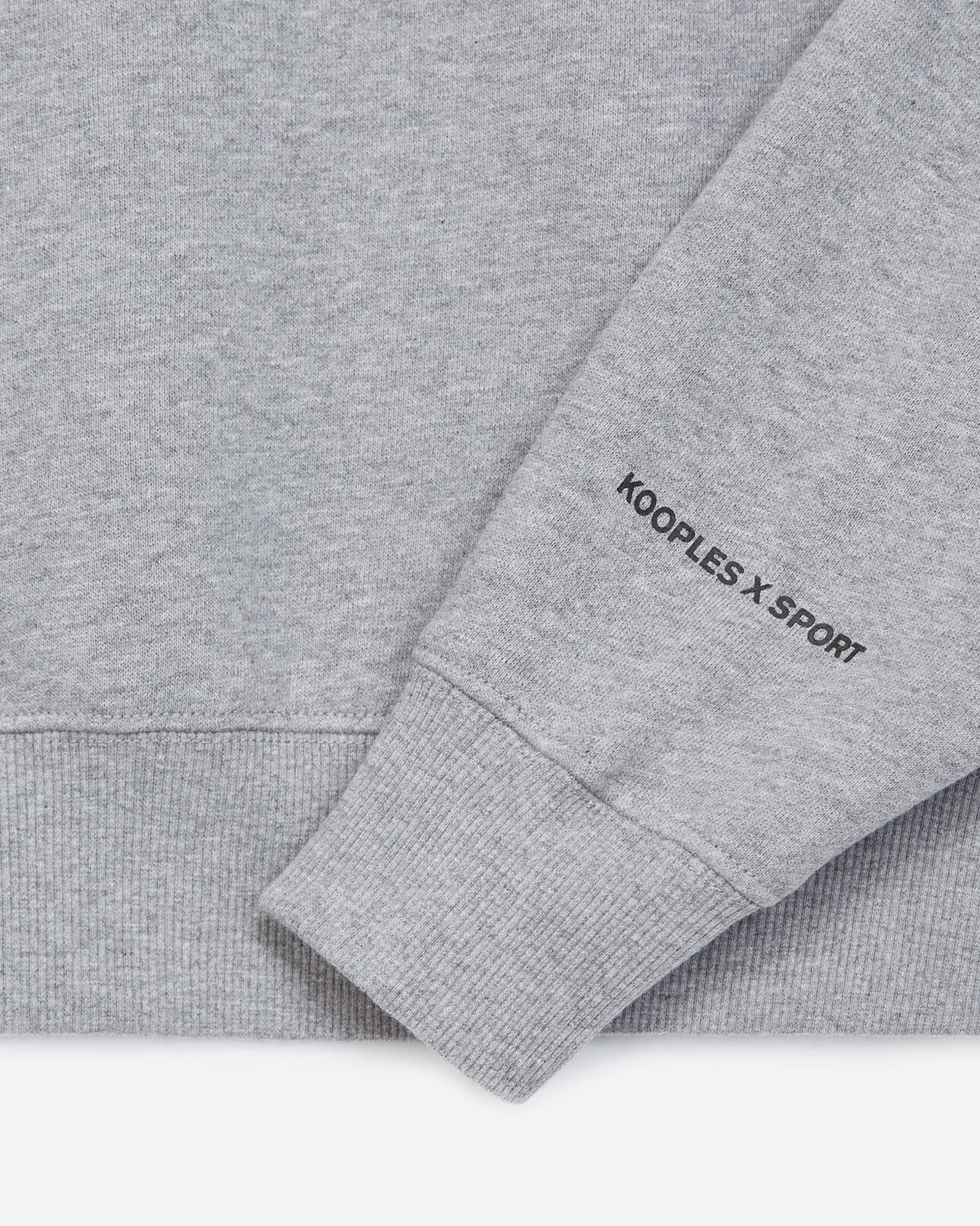 The Kooples FEMME LIGHT GREY MELANGE sweatshirt gris à détails métallisés