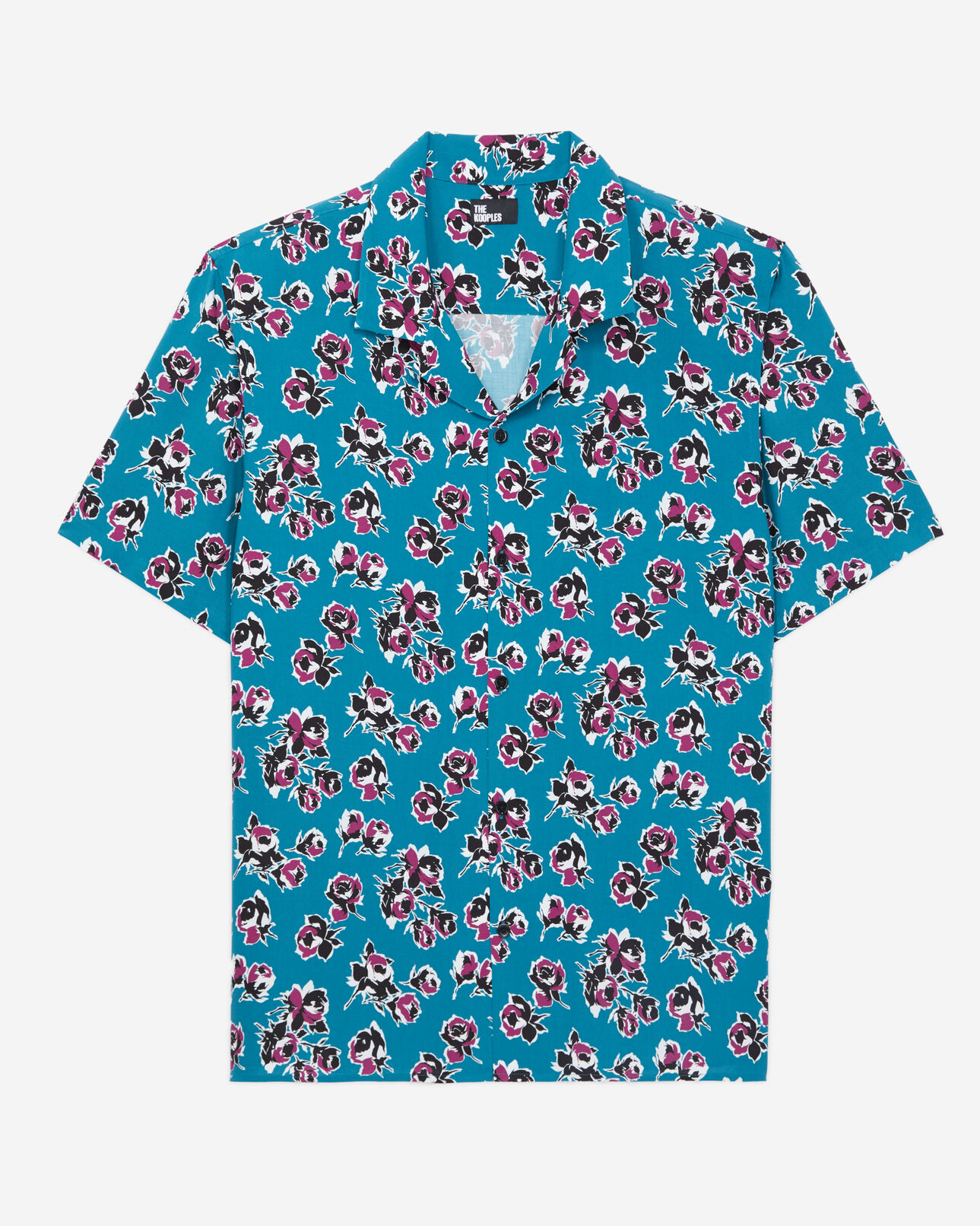 The Kooples HOMME PINK - BLUE chemise imprimée manches courtes