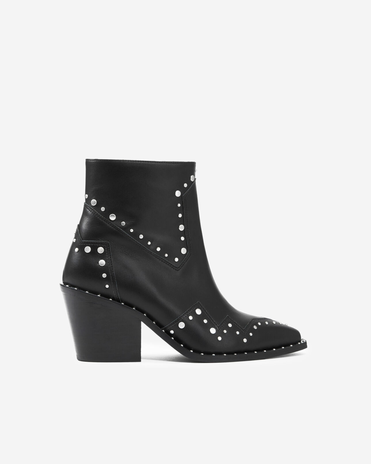 The Kooples WOMEN BLACK heeled leather boots