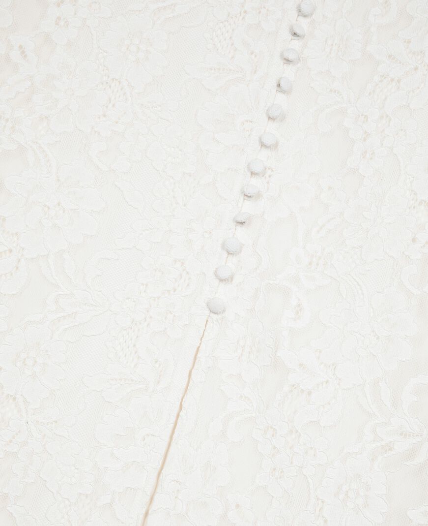 The Kooples FEMME ECRU jupe longue en dentelle blanche