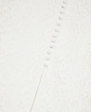 The Kooples FEMME ECRU jupe longue en dentelle blanche