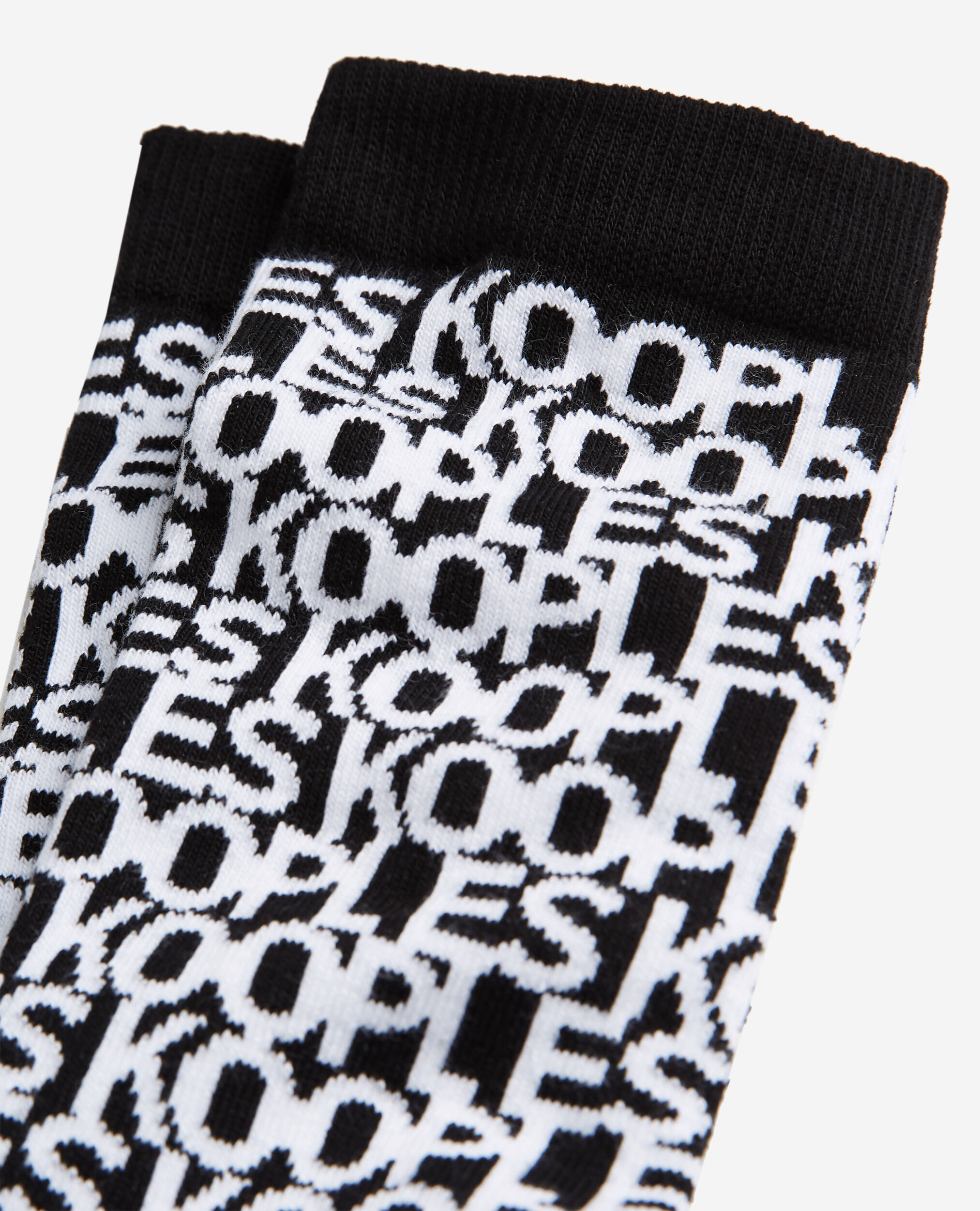 Chaussettes en coton logo The Kooples, BLACK / WHITE, hi-res image number null
