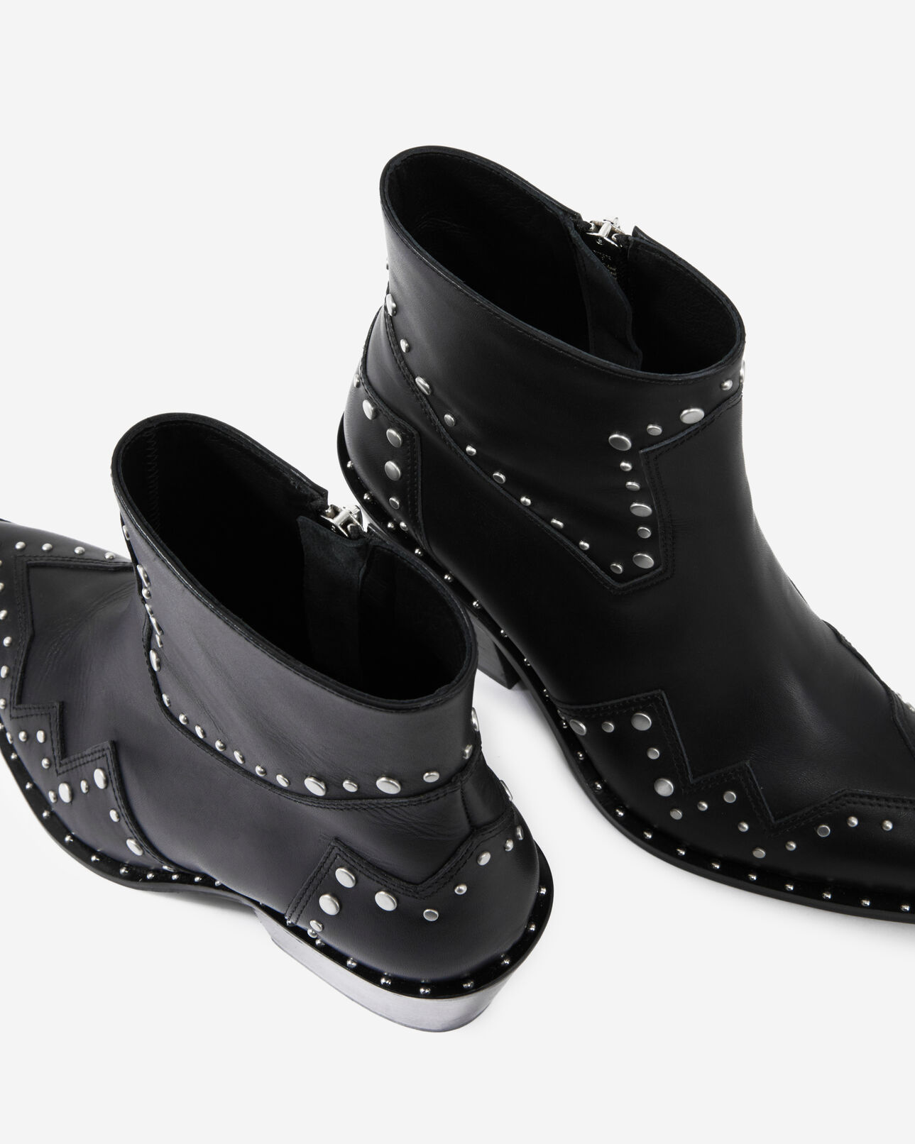 The Kooples WOMEN BLACK heeled leather boots