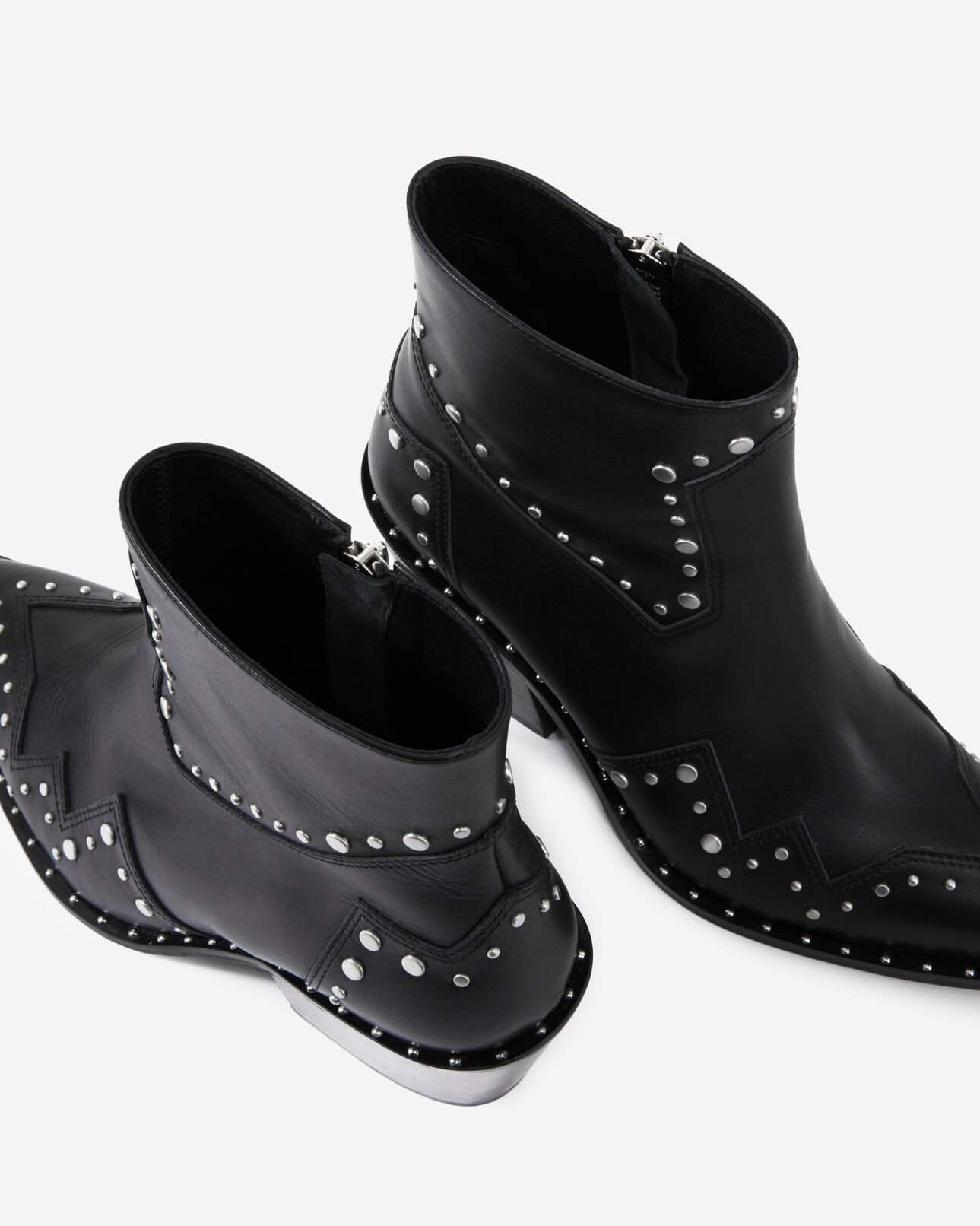 The Kooples DAMEN BLACK stiefeletten mit absatz aus leder