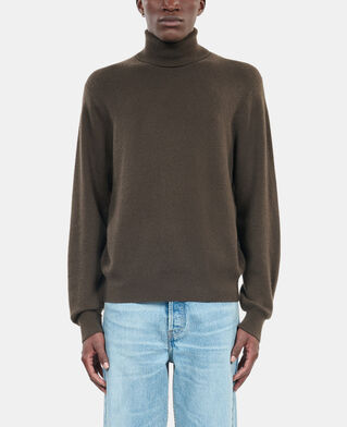 The Kooples MEN KAKI khaki cashmere sweater