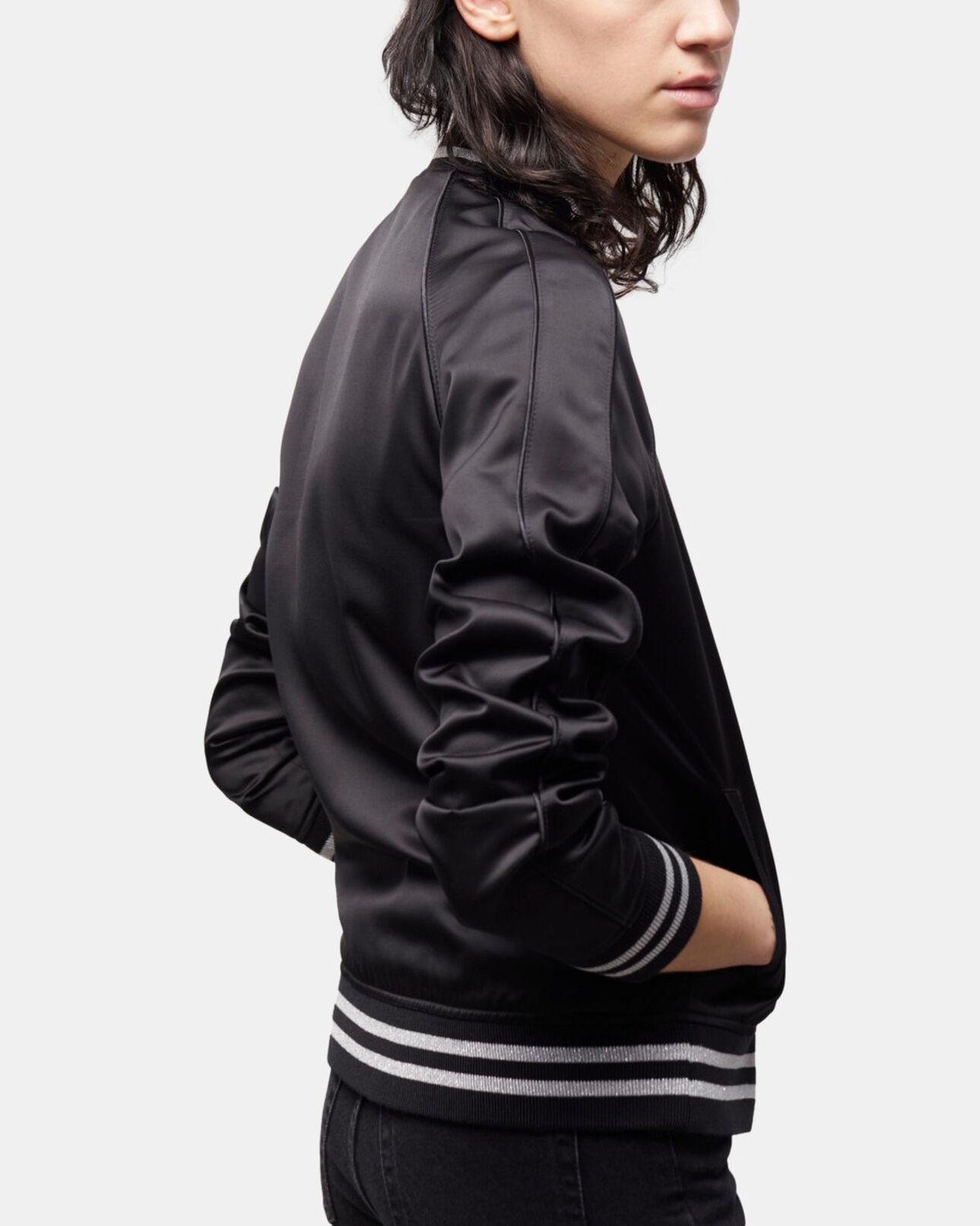 The Kooples FEMME BLACK sweat zippé noir