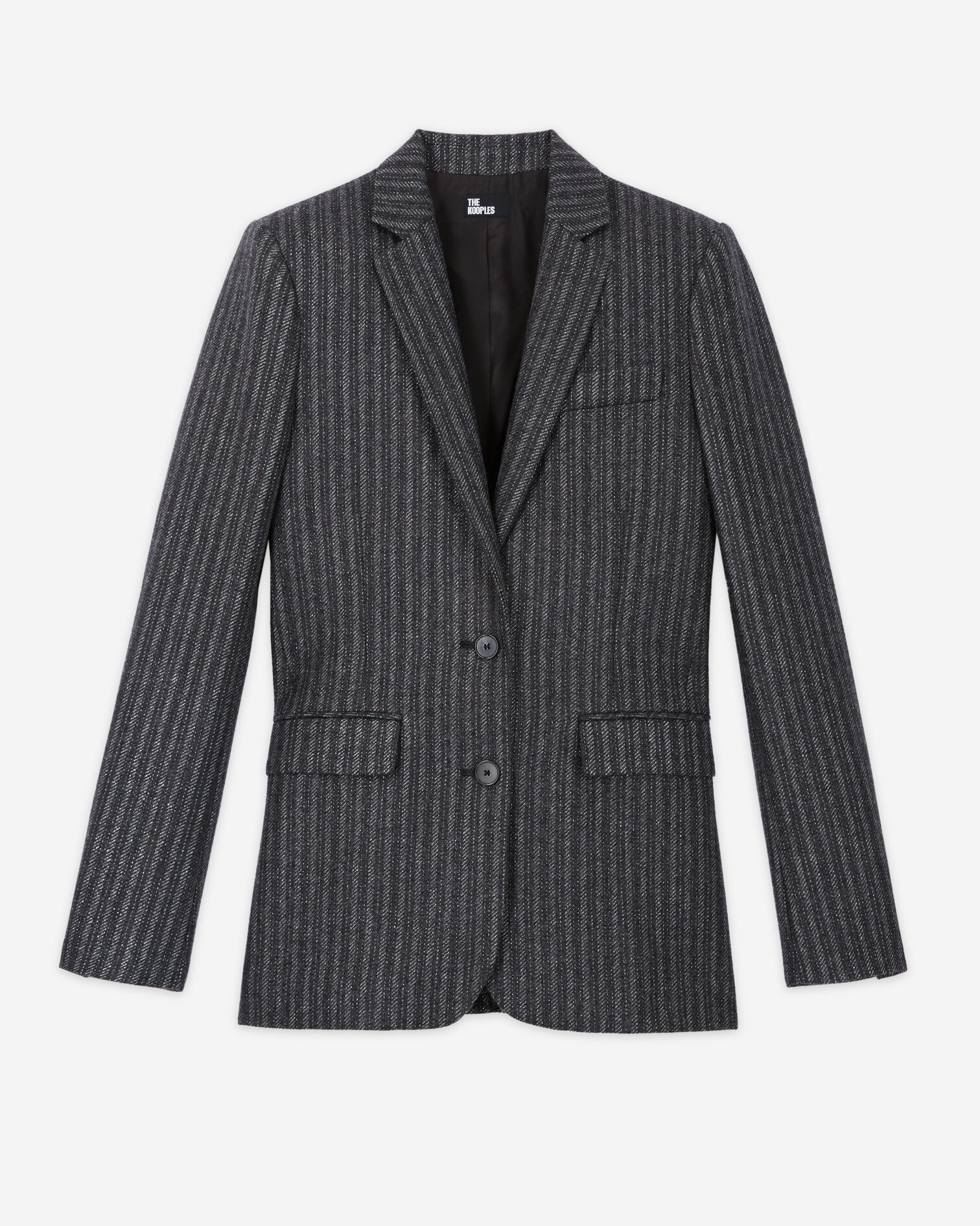 Veste à rayures grise, BLACK, hi-res image number null
