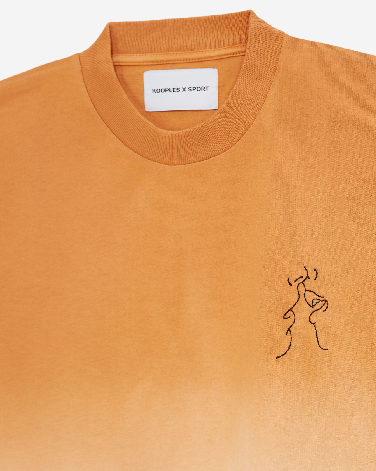 The Kooples WOMEN ORANGE ECRU orange and ecru tie-dye t-shirt in cotton