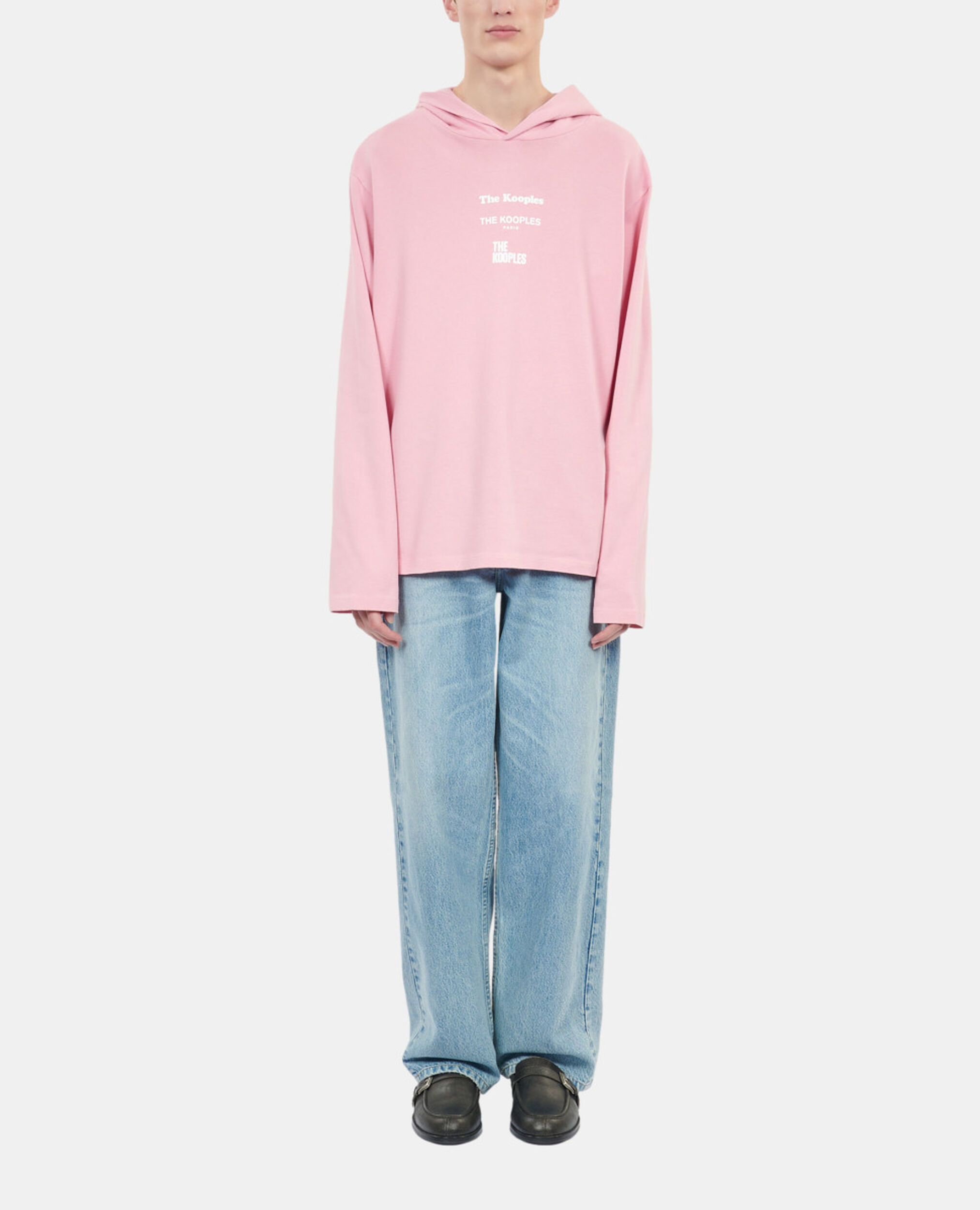 T-shirt manches longues avec sérigraphie rose, SWEET PINK, hi-res image number null