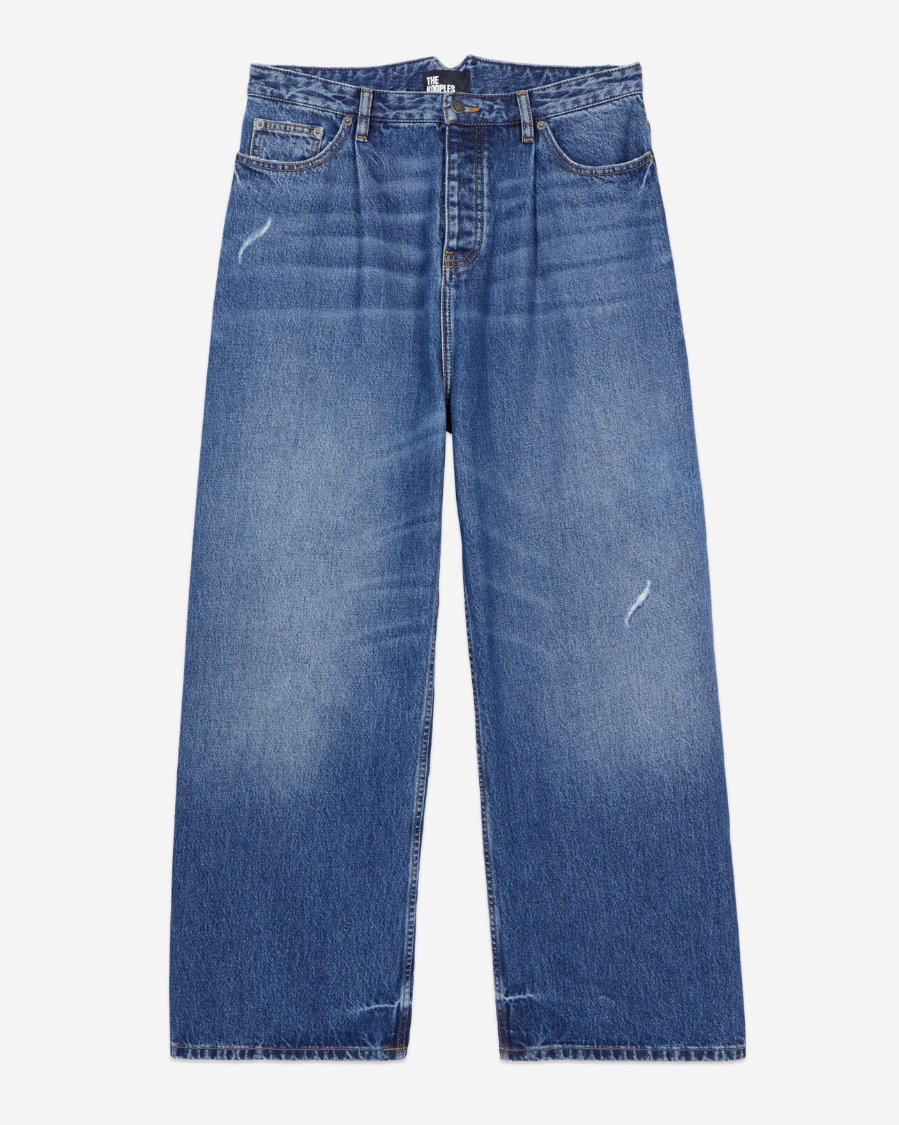 The Kooples MEN BLUE ELECTRIC dark blue wide-leg jeans