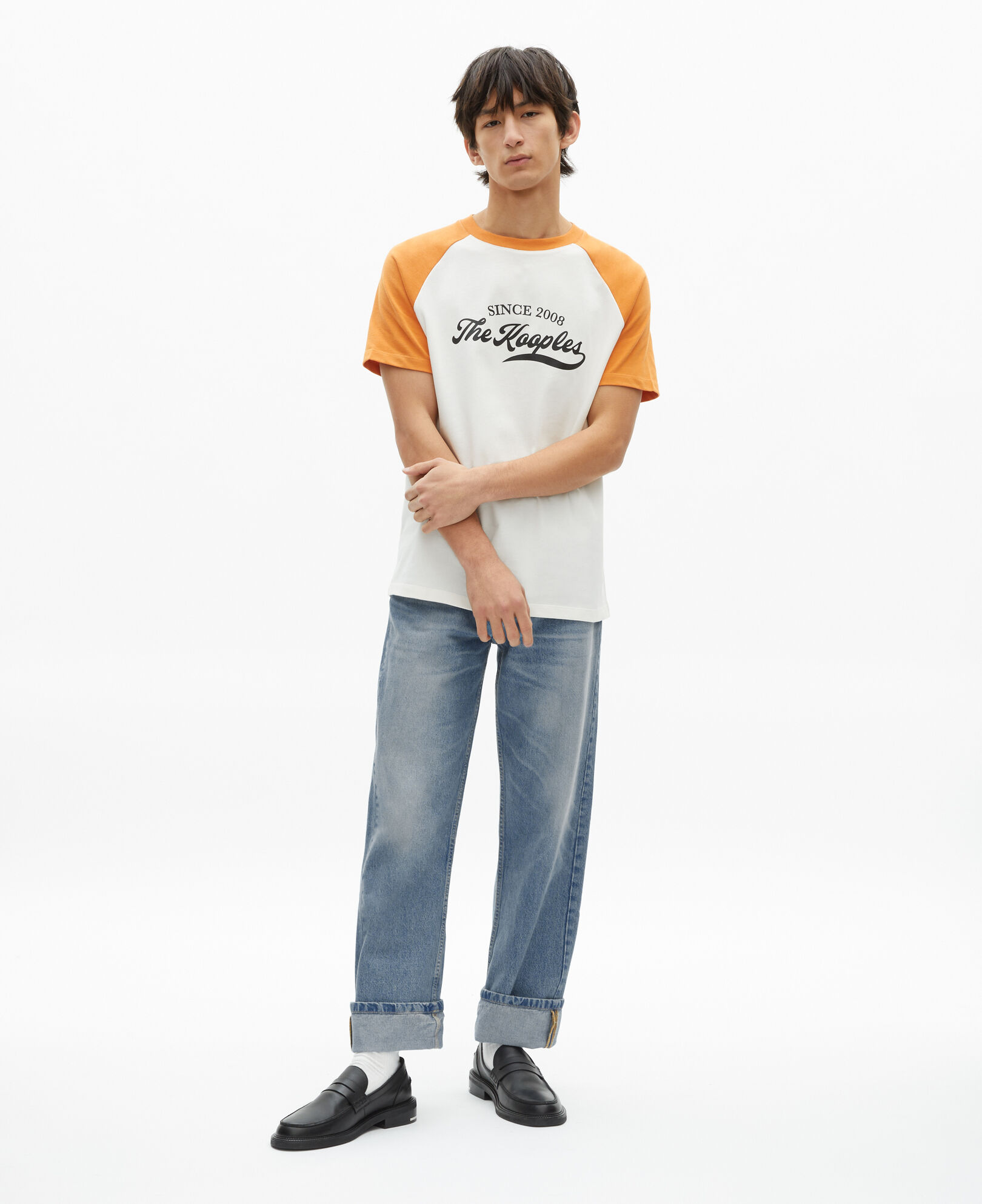 The Kooples MEN ECRU ecru screen print t-shirt