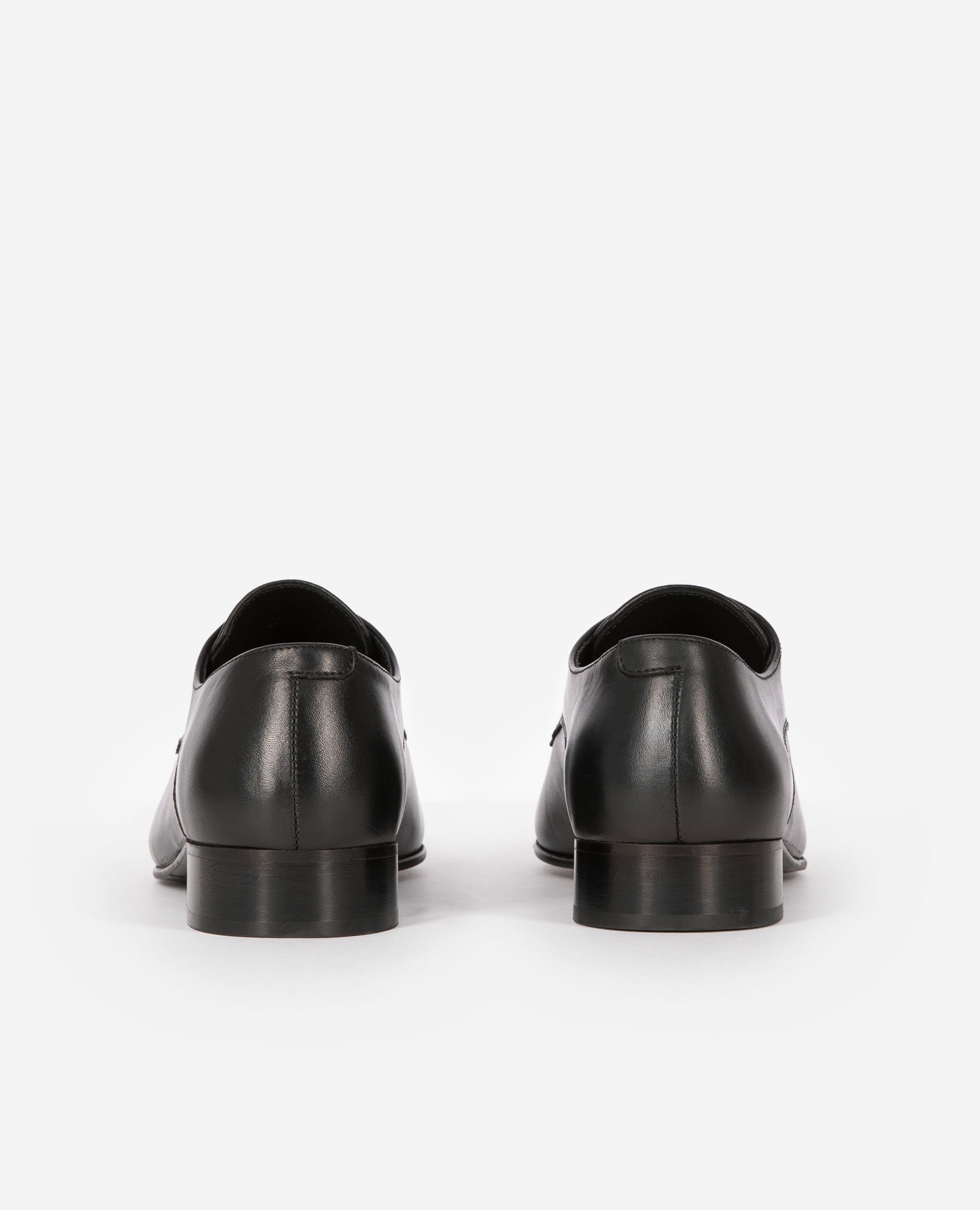Black leather Derbies, BLACK, hi-res image number null