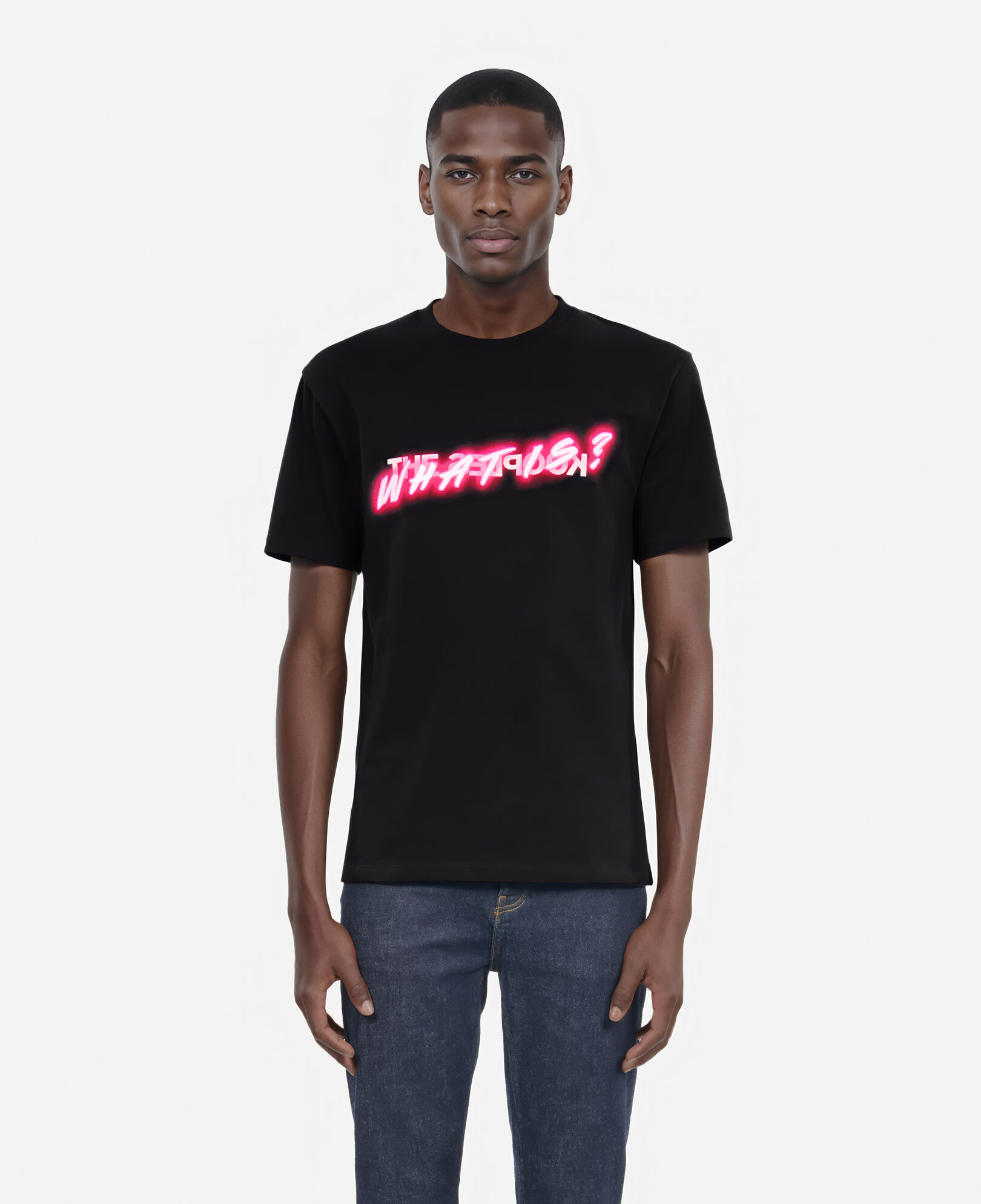 The Kooples MEN BLACK men's what is black t-shirt
