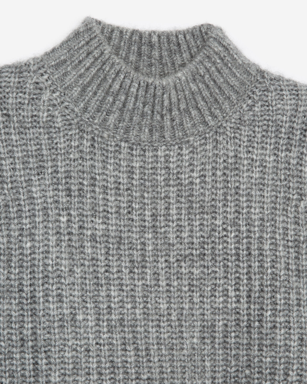 The Kooples FEMME GREY pull gris col montant