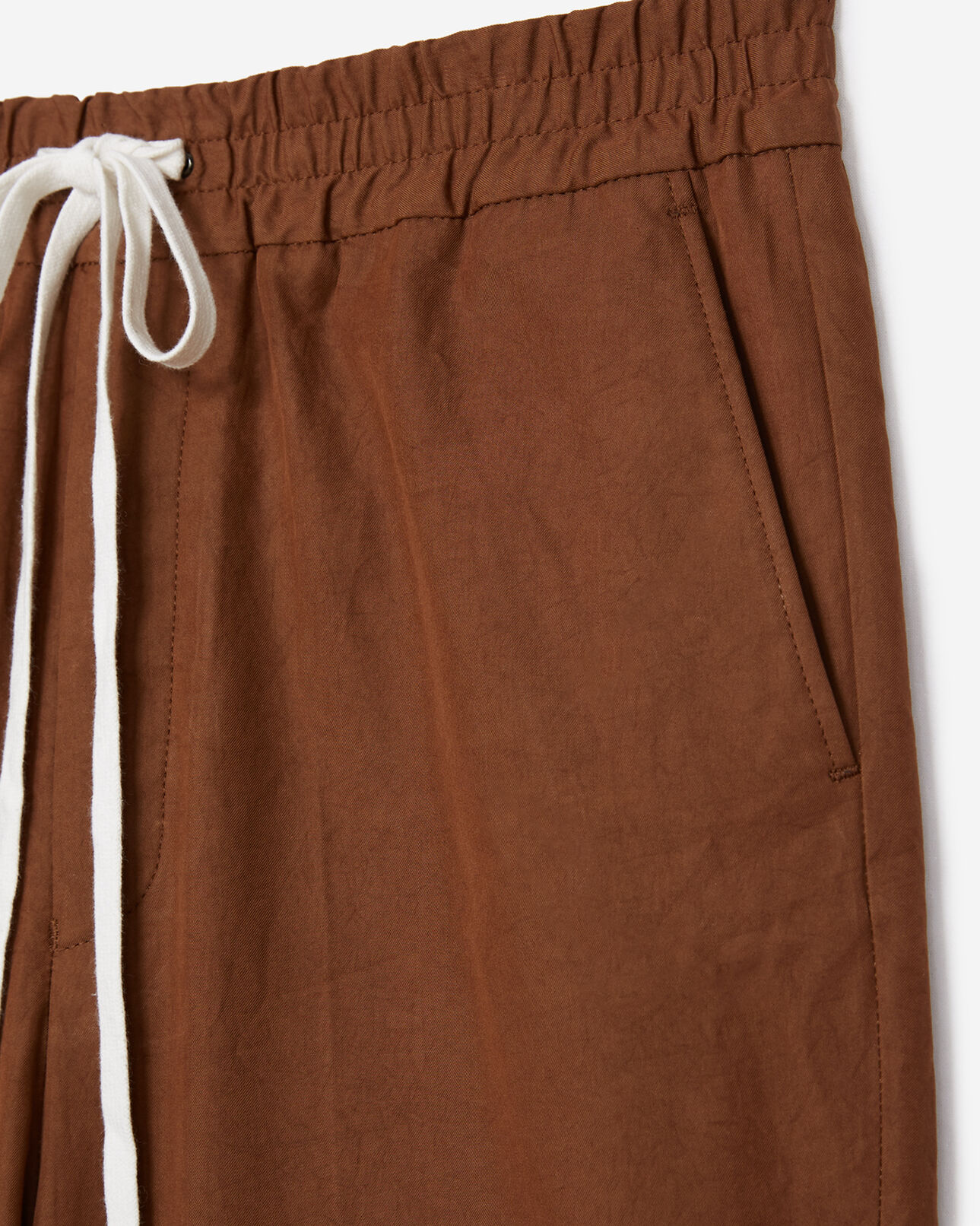 The Kooples HOMME BROWN pantalon chino coton et lyocell marron