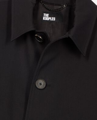 The Kooples MEN BLACK black single-breasted trench coat