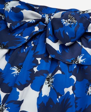 The Kooples FEMME BLUE jupe courte imprimée en soie