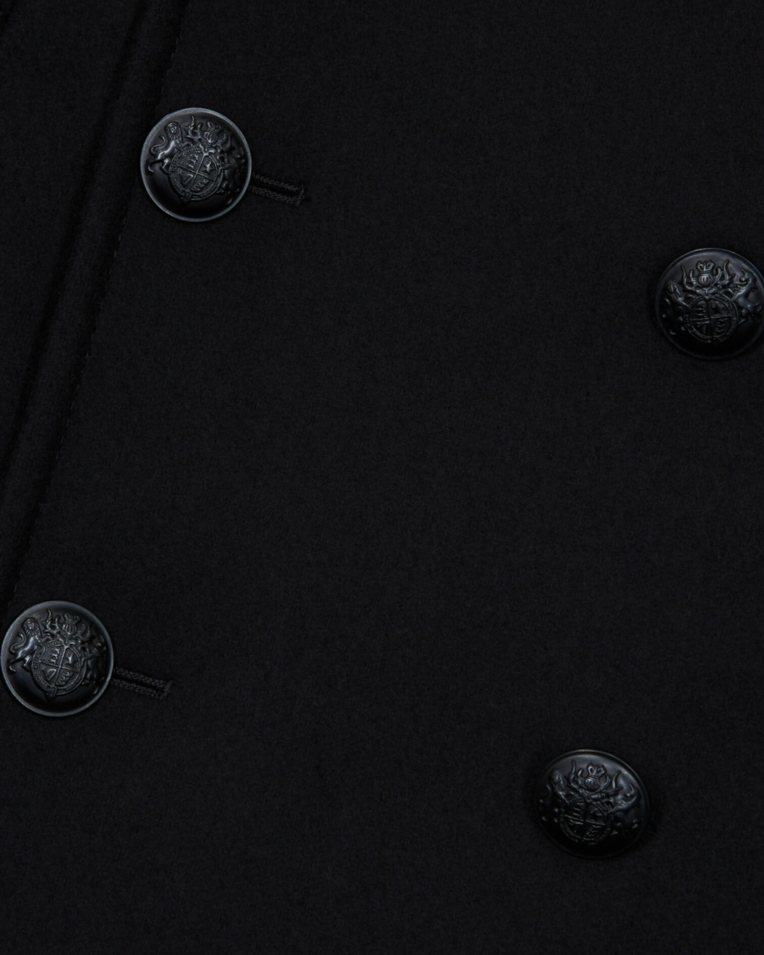 Manteau en laine noir, BLACK, hi-res image number null
