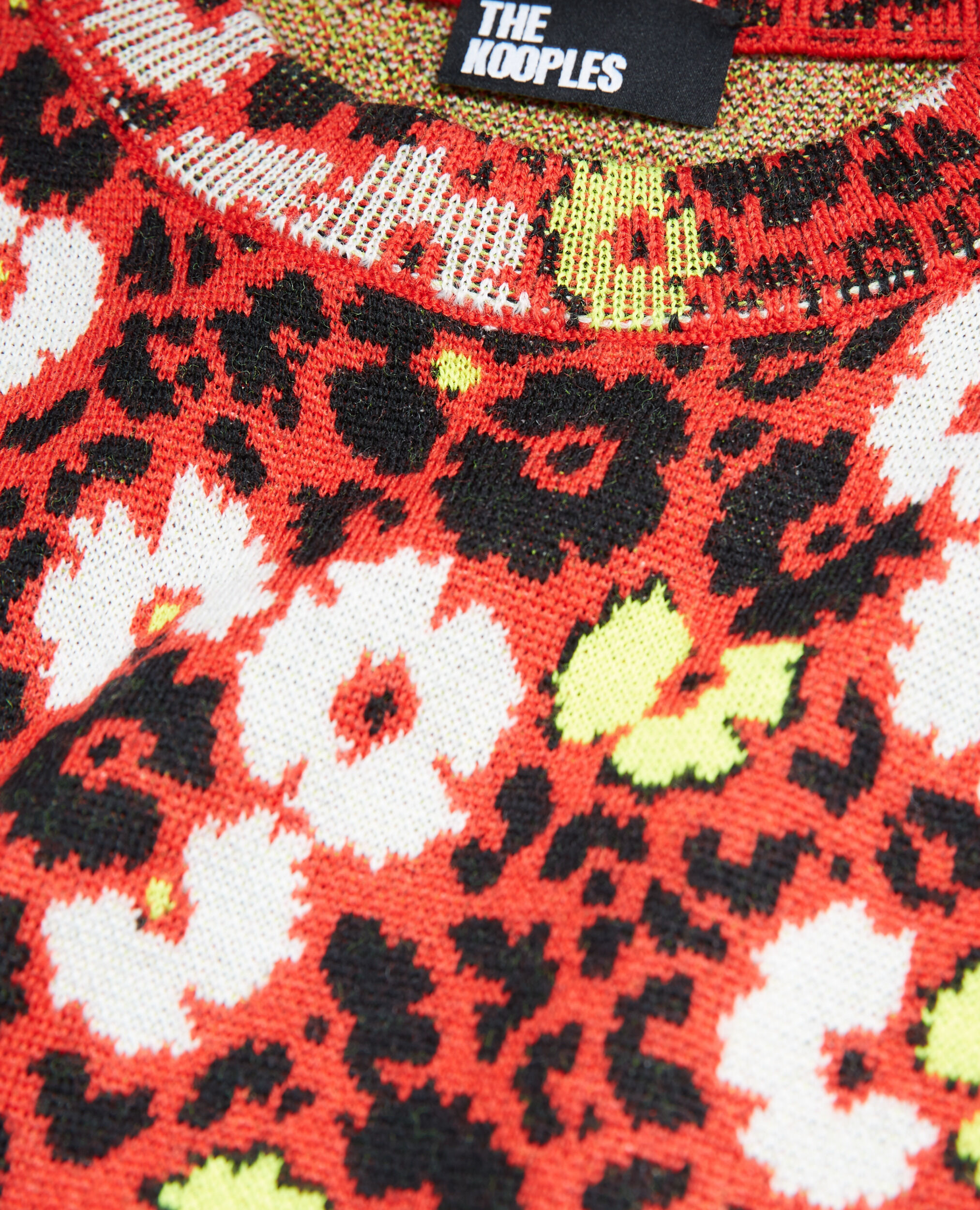 Robe longue en laine imprimé fleuri, DARK RED, hi-res image number null