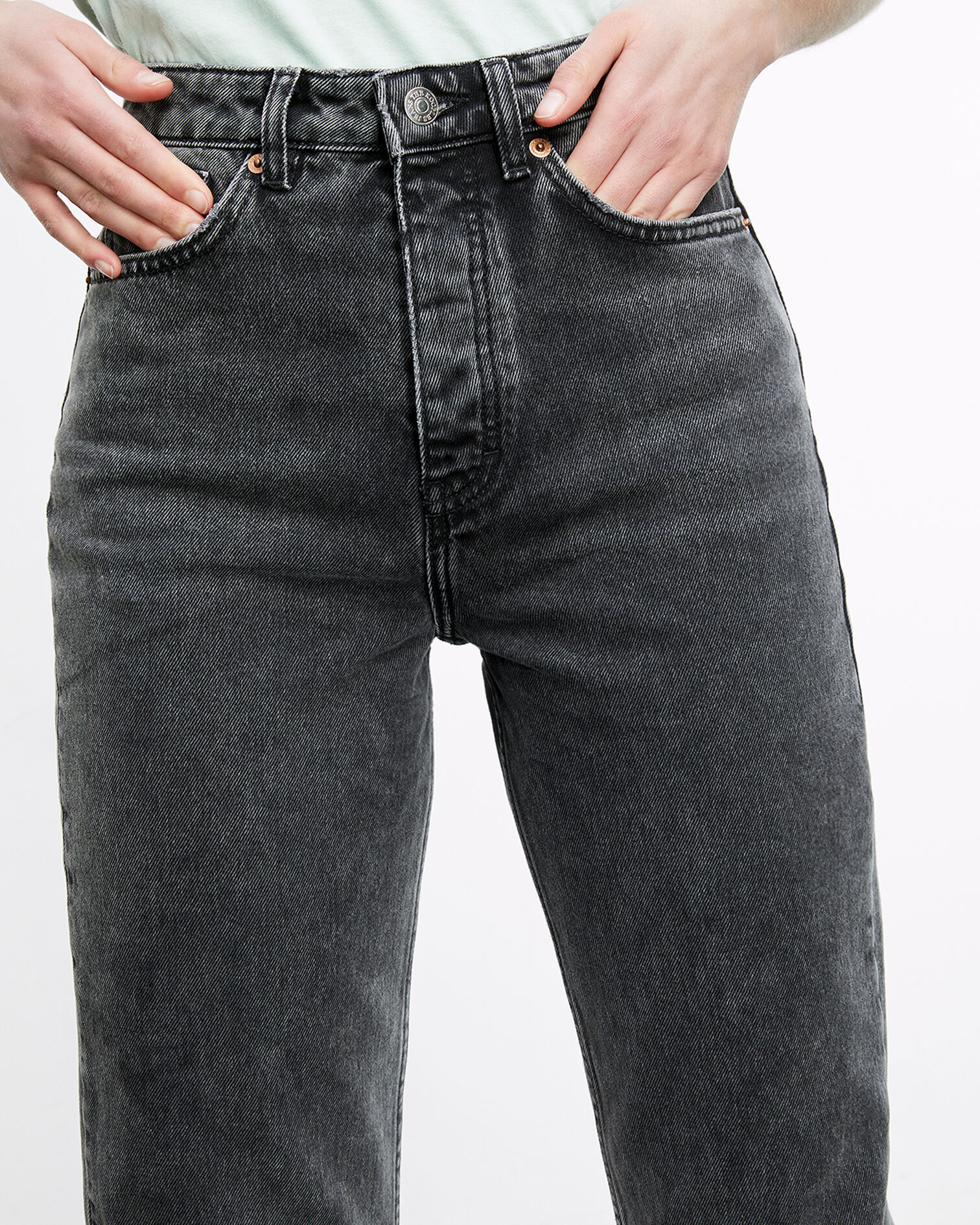 Faded black jeans with side pockets, BLACK WASHED, hi-res image number null