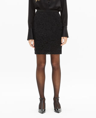 The Kooples F BLACK short black lace skirt