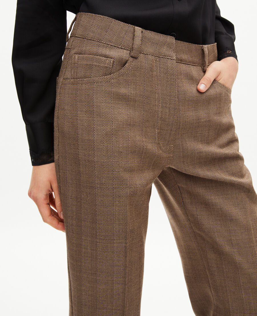 The Kooples FEMME CAMEL pantalon tailleur bootcut camel