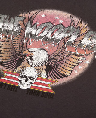 The Kooples MUJER CARBONE camiseta gris carbono serigraf&iacute;a rock eagle