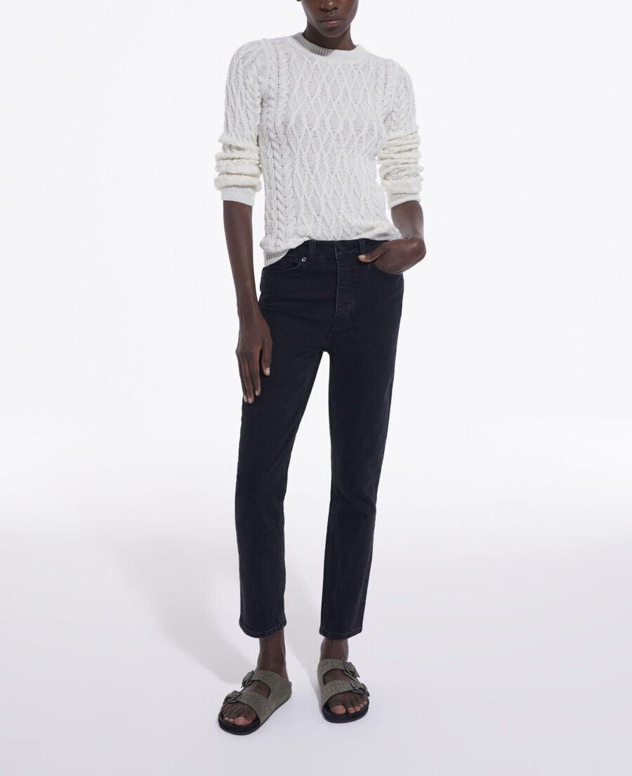 pull en laine écru