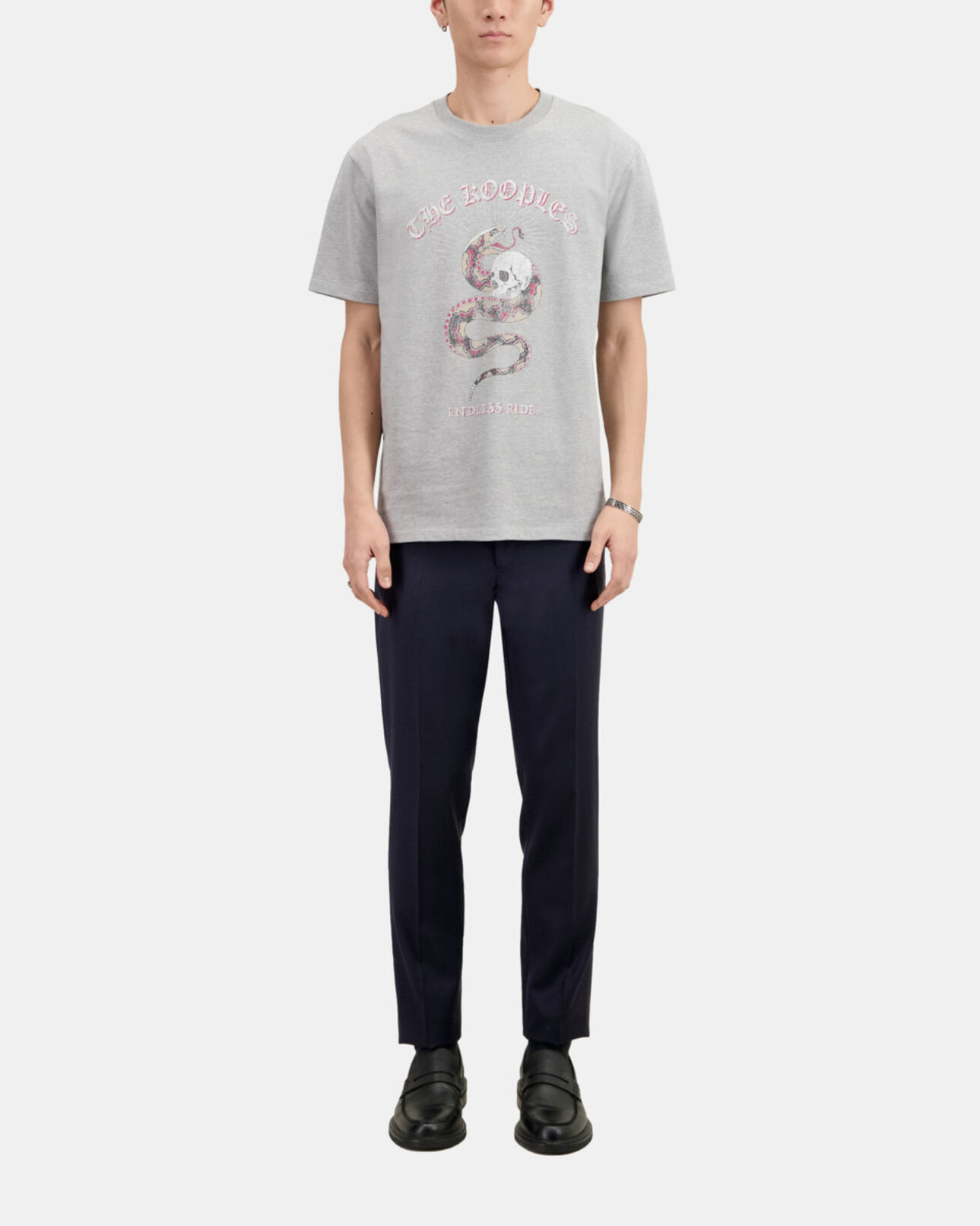 The Kooples HOMBRE LIGHT GREY CHINE camiseta hombre gris claro sneaky snake