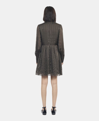 The Kooples FEMME KAKI robe courte en soie kaki