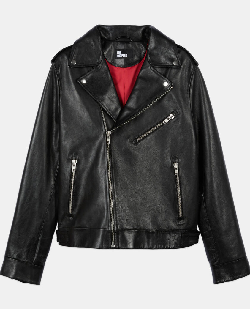 The Kooples HOMBRE BLACK chaqueta biker piel negra