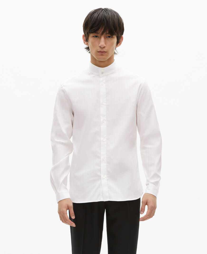 The Kooples HERREN WHITE weiß gestreiftes formelles hemd