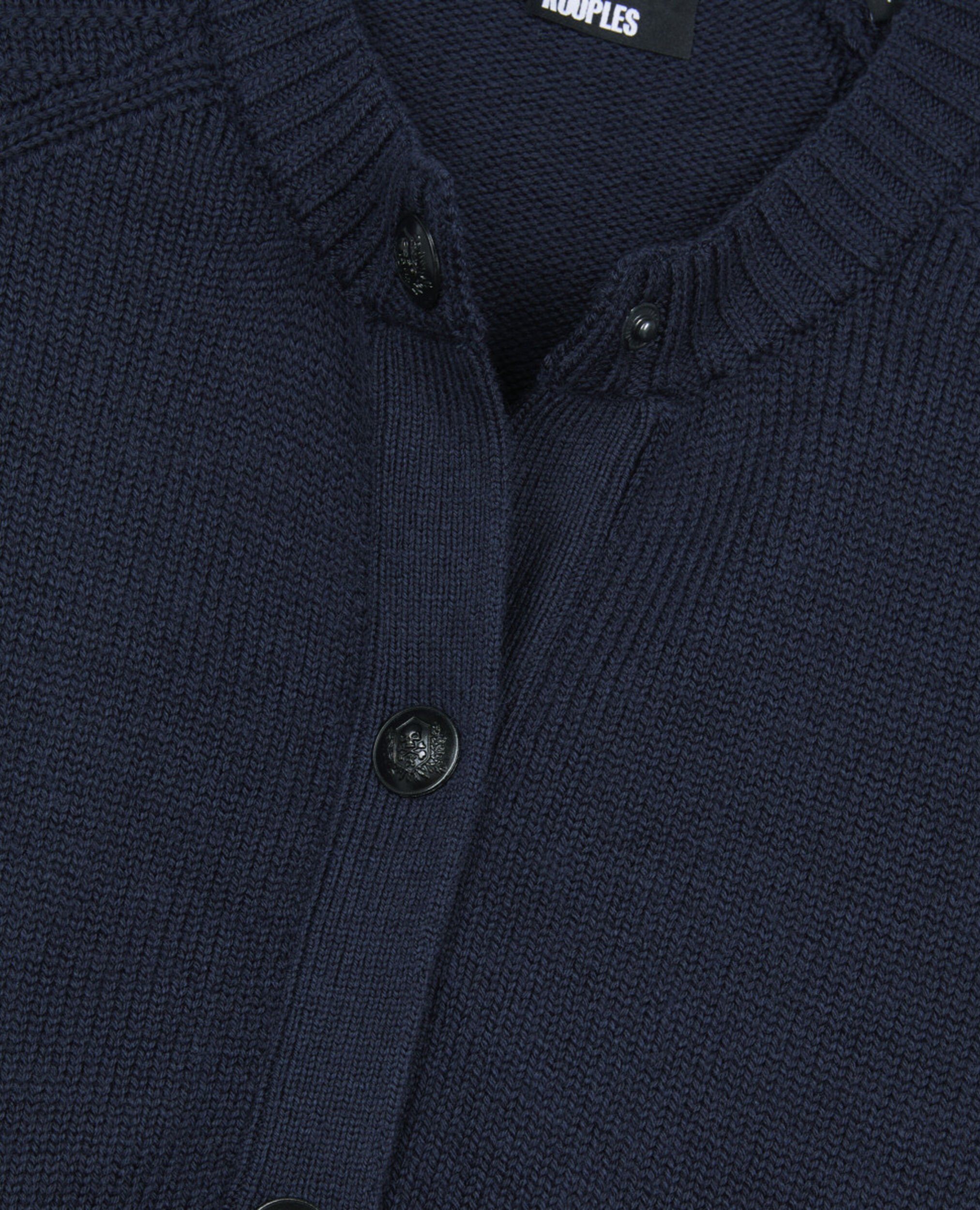 Marineblaue Strickjacke aus Wolle, DARK BLUE, hi-res image number null