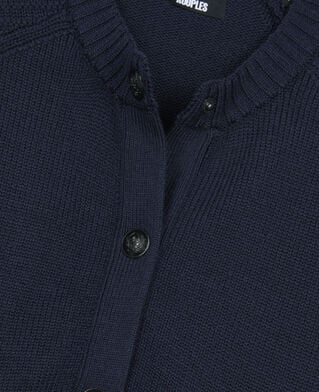 The Kooples DAMEN DARK BLUE marineblaue strickjacke aus wolle