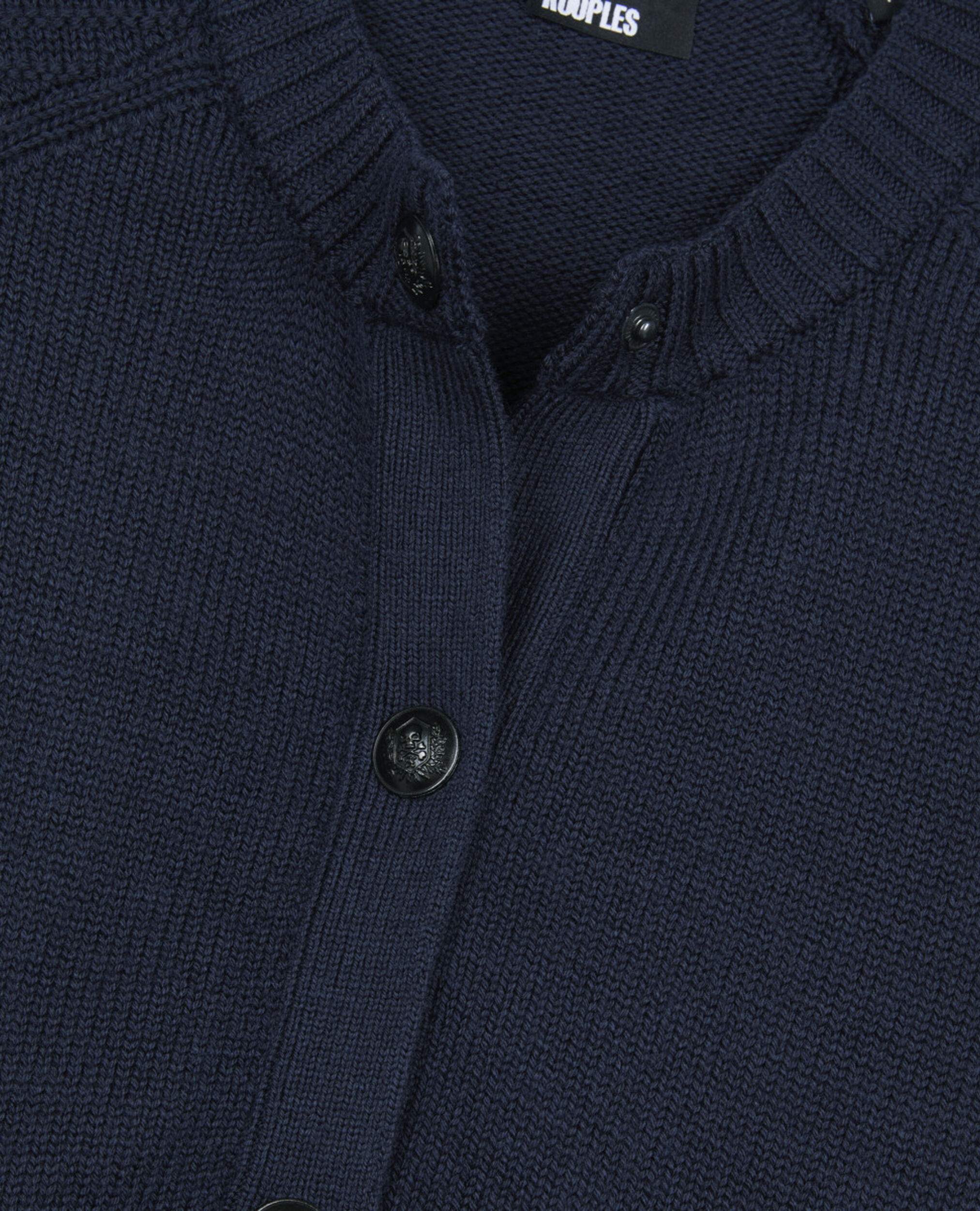 Marineblaue Strickjacke aus Wolle, DARK BLUE, hi-res image number null